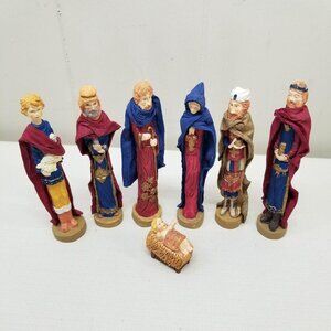 Kurt Adler Fabric Mache Nativity Set Santas World Jesus Mary Joseph Christmas Ho
